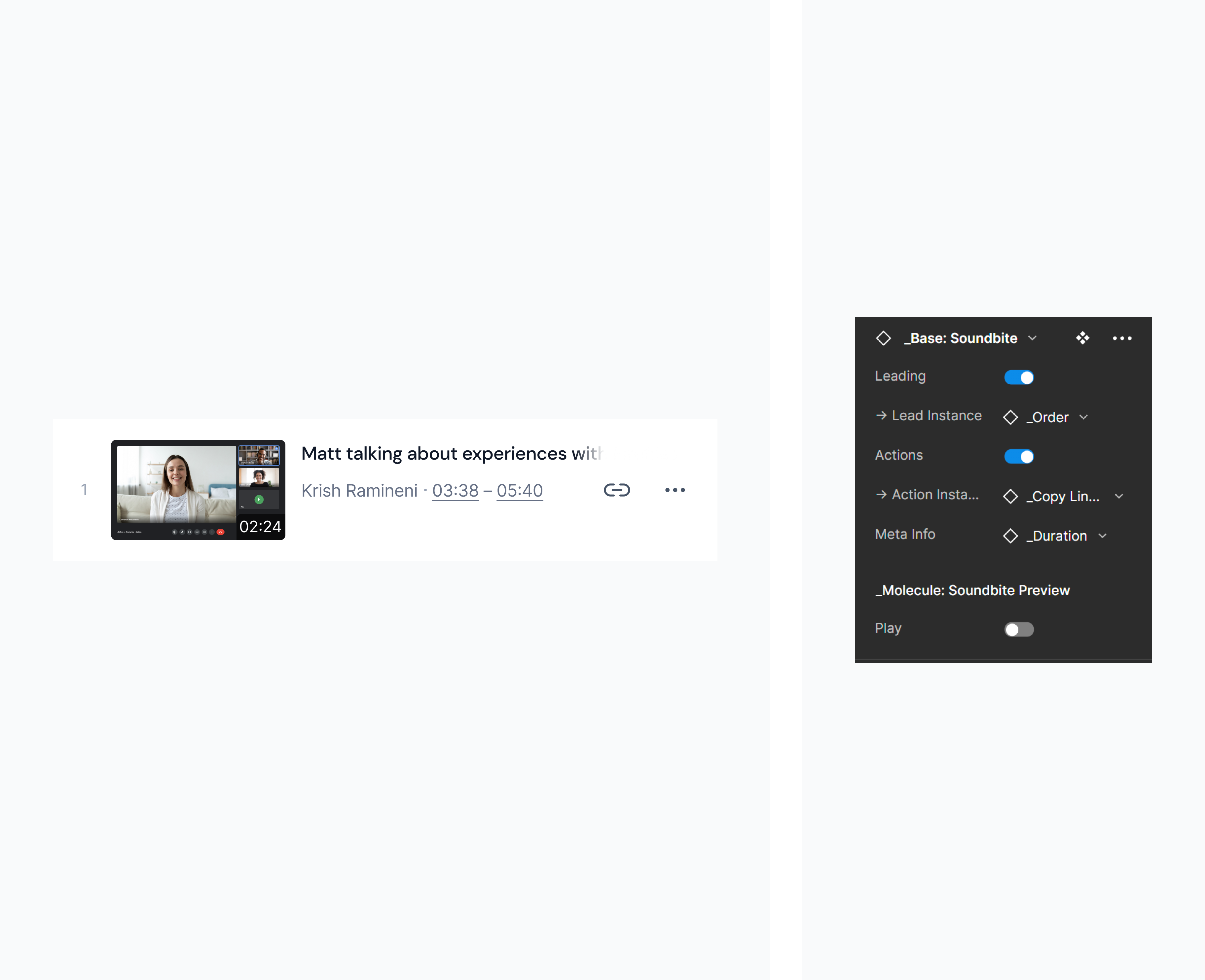 _Base Component: Construction & Props audio component design system figma figma component play properties soundbite ui ui component ux video web app