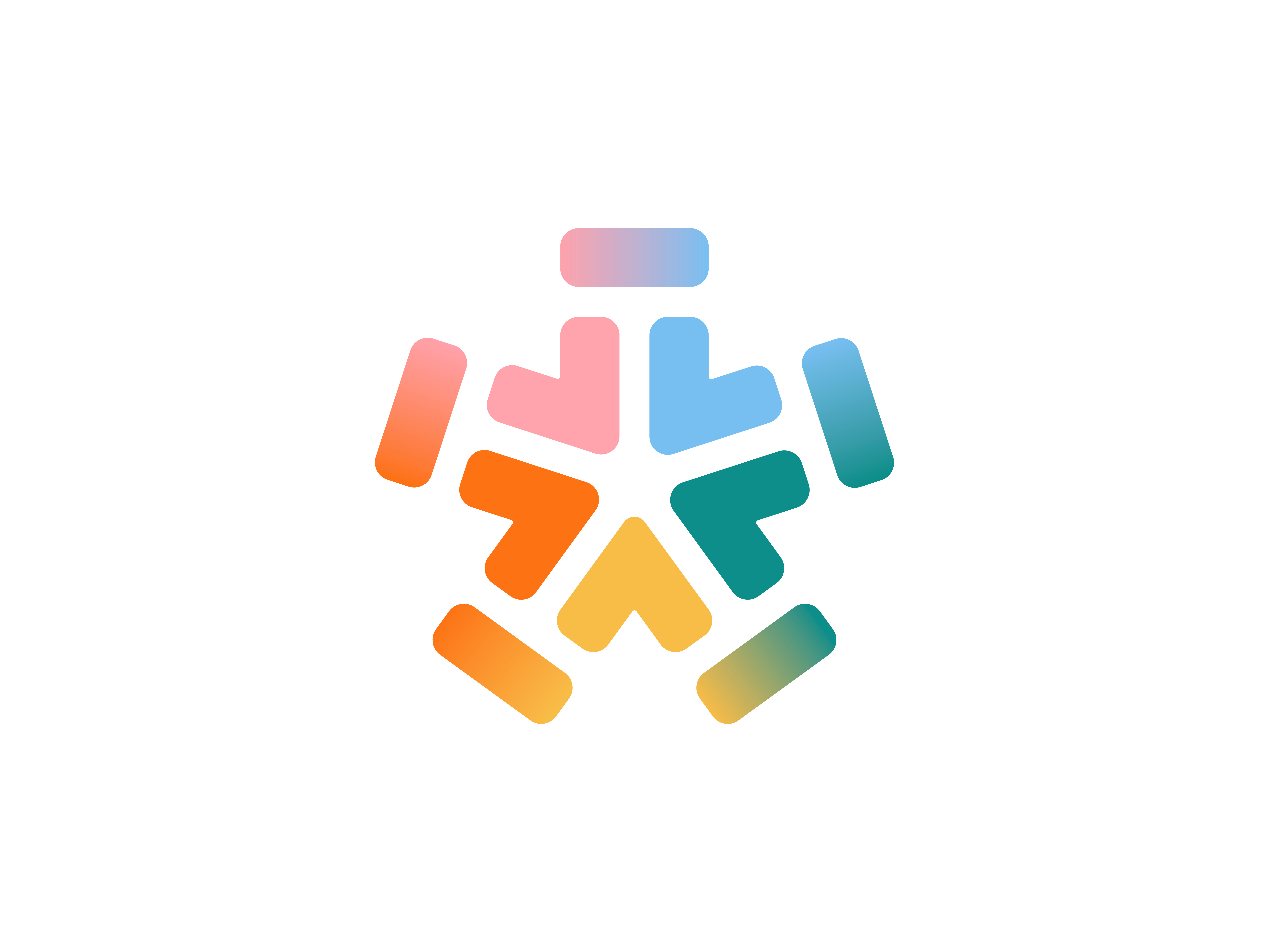 Tebix logo concept pt.3 all in one arrows branding colorful group icon letter logo management mark negative space services smart star t timeless togetherness tools tt web3