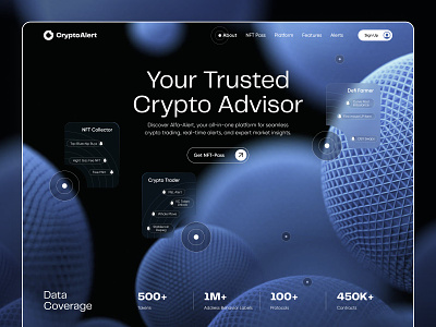 Crypto Trading Web Design UI blockchain consulting crypto crypto exchange cryptocurrency defi dex ethereum finance financial website fintech landing page nft saas startup trading ui ux wallet web3 website design