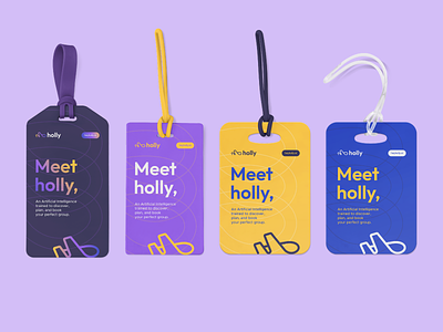 holly Luggage Tag Design ai aircraft artificial intelligence bag brand and identity brand identity branding fly groups illustrations luggage luggage tag plane startup suitcase tag travel traveling trip wavelength
