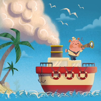 piggy's adventures illustration