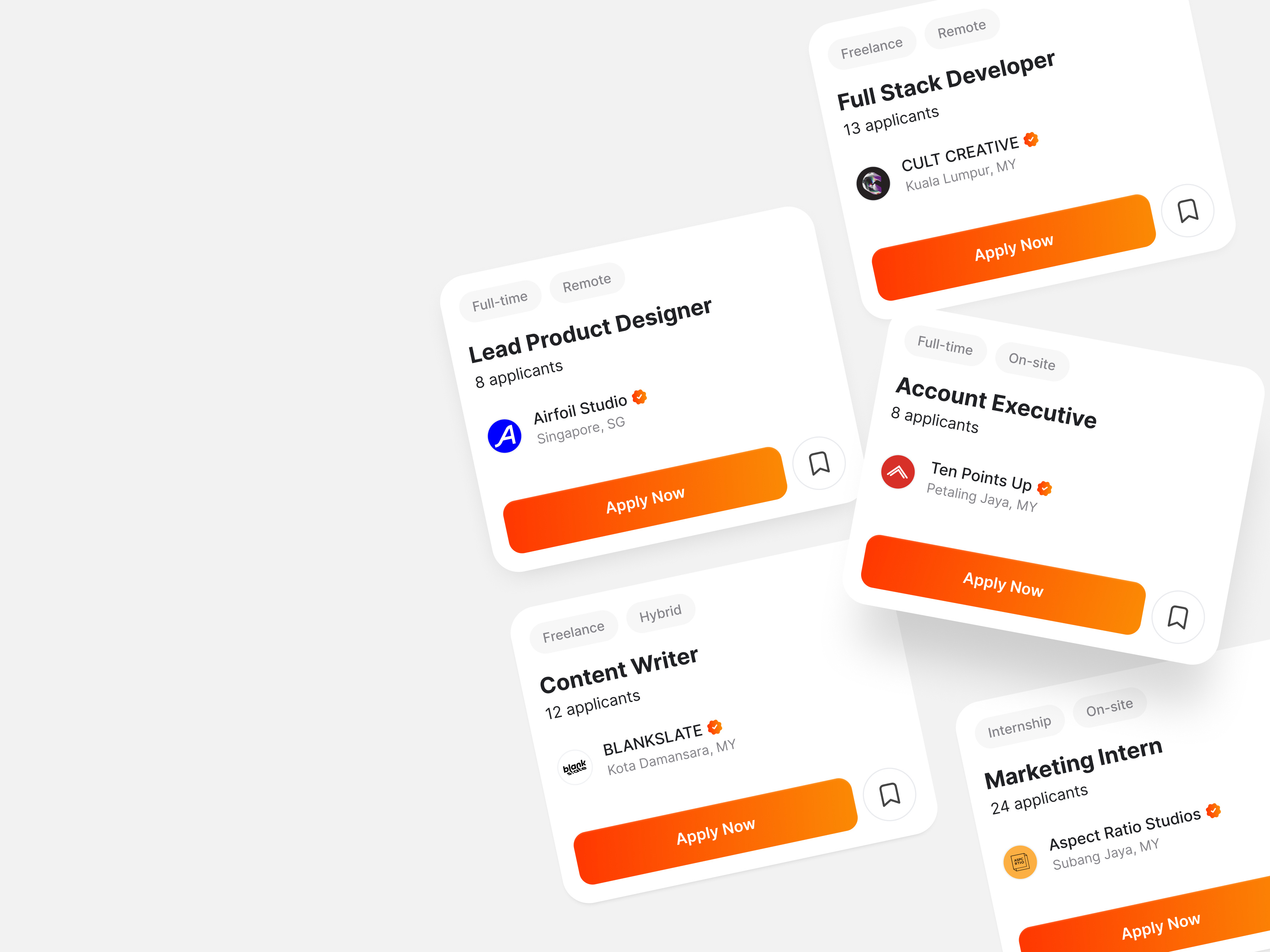 Job Board & Listing – Cult Creative Mobile App app design app redesign clean clean ui concept design interface malaysia minimal mobile app mobile app design product redesign ui ui design