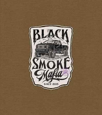 Black Smoke Mafia brand branding company brand logo company branding company logo design graphic design handmade illustration lettering logo typeface typography ui vector vintage vintage badge vintage font