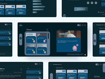 Laera Web adobe xd blue colour branding dark mode design figma graphic design interactive landing page lms study application ui ui design ux website