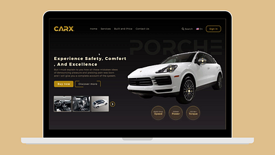 CARX- car dealing landing page landing page logo ui ux web design