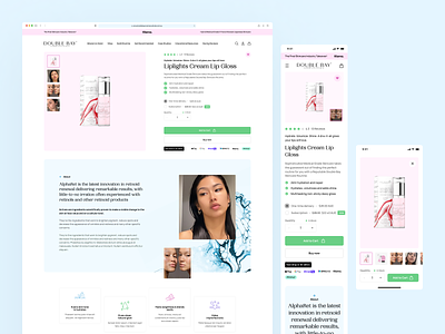 Brand cosmetics - Ecommerce - Product Page cosmetics design desktop ecommerce mobile product product page responsive rwd shop skincare startify ui ux web webdesign webdesigner website