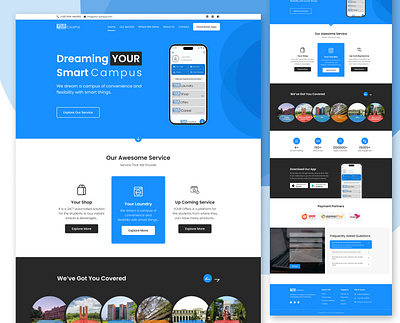 Take a look at my new work Your campus website landing page app best application branding design food voucher app human centered design illustration landing page mobile app modern website design ui ux design website design your campus landing page your campus website