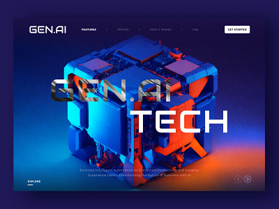 GenAi - AI technology company ai ai design ai web design artificial intelligence creative technology future tech machine learning ui ui design ui inspiration web design
