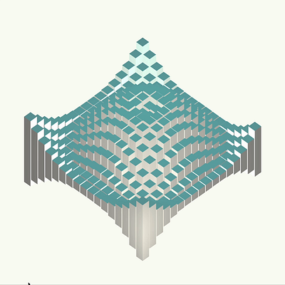 Multilateral waves 3d animation javascript p5js processing
