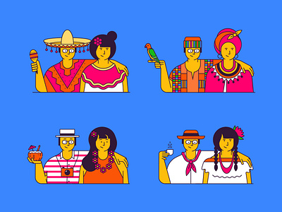 Character Designs character design icon illustration line people tourist travel ui vector