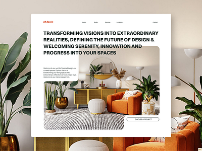 plt. Space - Interior Design Firm's Landing Page design ui ux web web design website