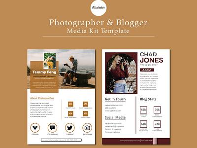 PHOTOGRAPHER & BLOGGER MEDIA KIT TEMPLATE banner design flyer media kit media kit design media kit template photographer photographer media kit photographer press kit poster press kit press kit design press kit template social media kit social media kit design social media kit template template