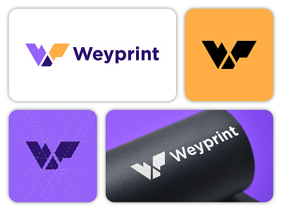 Weyprint - Logo and brand identity for graphic design agency branding illustration logo vector