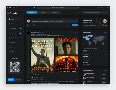 Threads - Social Media Platform Web App Concept by Razaan Shah on Dribbble