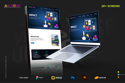 Aic Raise Website UI Design 3d animation branding case design graphic design illustration logo motion graphics ui vector