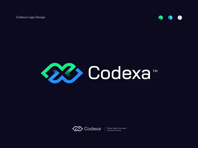 Codexa Logo design branding build code crypto decentralized deploy developer fullstack gradient icon identity lettering lettrer logo logocreation logomark logos modern modernlogo web3