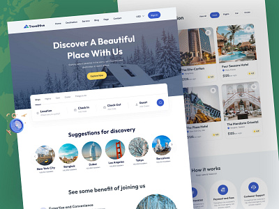 Travel Agency Landing Page agency branding business business consulting design ecommerce finance landing page travel agency traveler ui user interface web design