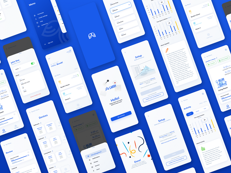 Larry Mobile App | UX/UI Design app appdesign design graphic design illustration typography ui uiux ux vector