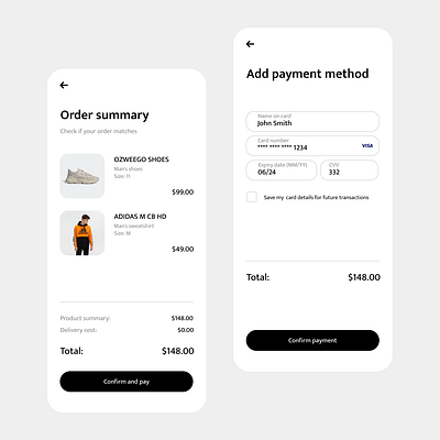 Daily UI #002 - Credit Card Checkout dailyui design ui