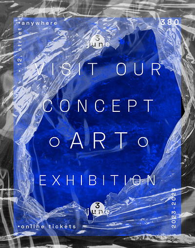 Art exhibition poster commercial graphic design illustration poster