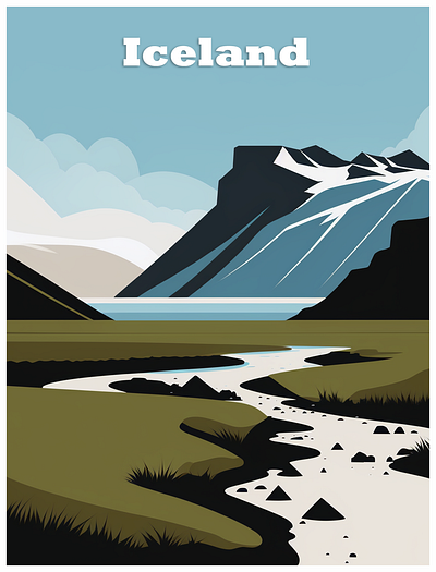 Iceland travel poster 77