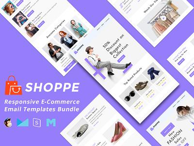 Shoppe – Ecommerce Email Newsletters Bundle e commerce template email template newsletter bundle
