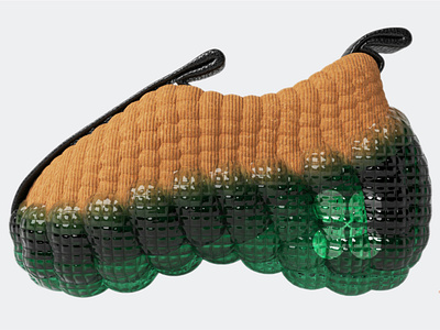 SHOE AS ART 3d 3dstudiomax design illustration shoes концепт силикон ткань