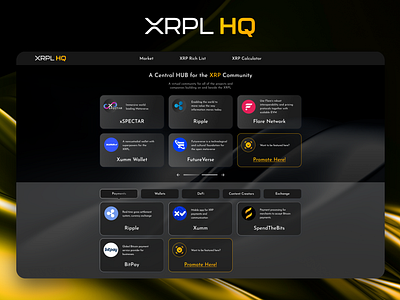 XRPL HQ - Central HUB for the XRP Community 2023 best2023 blockchain branding community crypto dashboard design graphic design landing logo motion graphics trend ui ux vector xrp