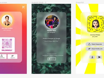 Redesigning Profile Share with Glassmorphism.