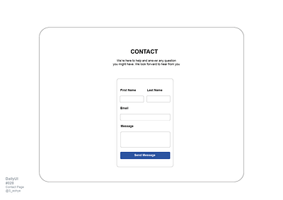 contact page uiux (dailyui 28) contactpage dailyui uiux