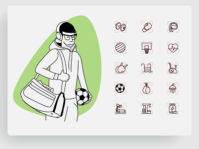 Soccer player editable outline