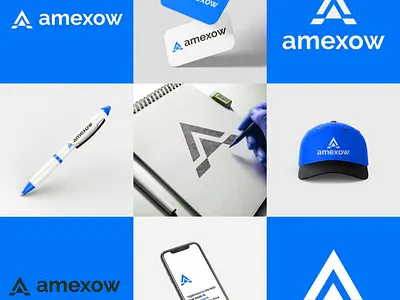 Amexow Logo Presentation adver branding branding agency design graphic graphic design illustrator logo