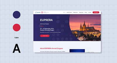 EUPRERA 2023 UI Design branding graphic design responsive typography ui webdesign