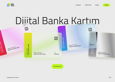Digital Debir Card: Website bank cart branding colored creative debit card design glossy gradient graphic design illustration minimal ui ux visualizing web