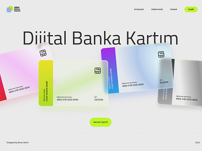 Digital Debir Card: Website bank cart branding colored creative debit card design glossy gradient graphic design illustration minimal ui ux visualizing web