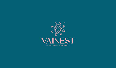 Vainest logo fashion design house brand design brand identity branding design designer egypt fashion logo mark pink