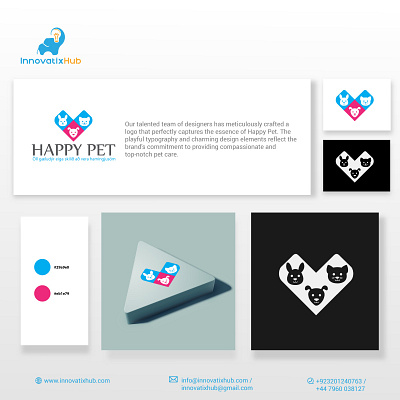 Pet logo - Happy Pet animallogo branding celebratepetlove compassionatepetcare design elevatepetwellbeing excellence furryfriendsaffection graphic design happypet illustration innovatixhubdesigns logo logo mark logodesign minimalist logo playfuldesigns stayconnectedwithpets topnotchpetcare vector