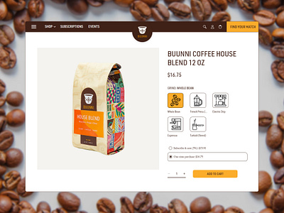 Ecommerce Coffee Brand Product Page Design 3d animation branding design ecommerce ecommerce landing graphic design illustration logo motion graphics shopify ui