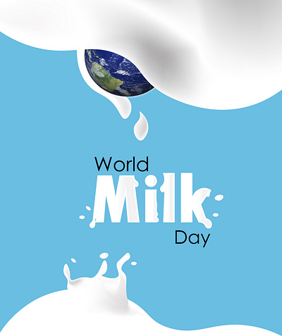 World Milk day Illustration design graphic design milk day poster