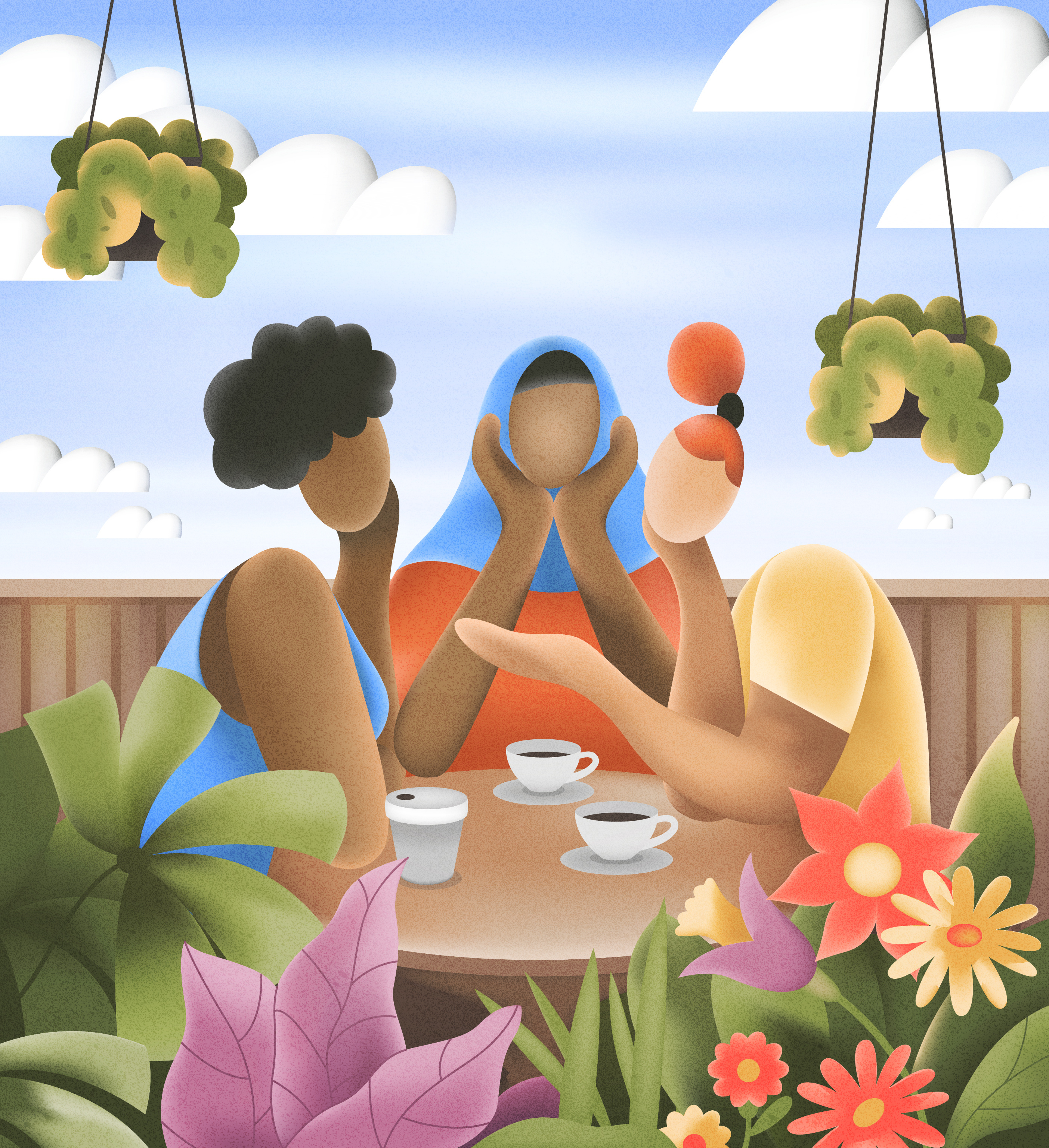 Friends character design design illustration product ui vector webdesign