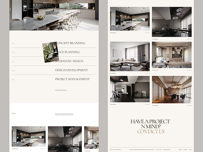 GHUS interior design website design interface interior interior design ui uiux ux web web design
