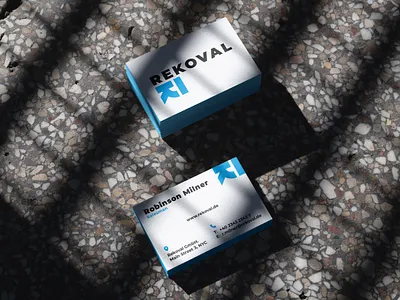 Business Card Design Construction Brand REKOVAL brand brandidentitydesign branding business card business card design business cards businesscard card construction contractor graphic design identity design modern modern businesscard design print design real estate stationary stationary design typography visual identity
