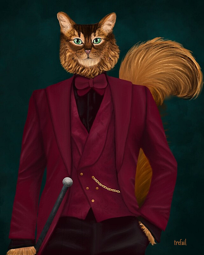 Aristocrat Cat aritocrat cat cat cat illustration dandy digital illustration digital painting drawing fancy illustration painting posh realistic art