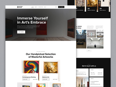 HistoryHaven - Art Gallery Website design designagency figma inspiration project ui ux website websitedesign