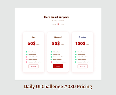 Daily UI Pricing #030 dailyui pricing subscription ui uiux ux