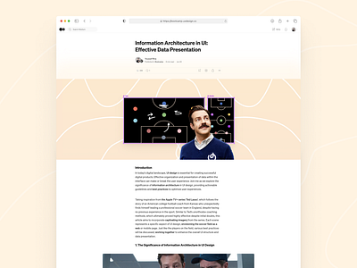 Medium: Information Architecture in UI appletv article blog medium ui ux