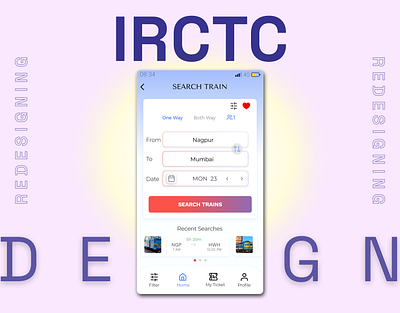 Redesigning IRCTC Main Screen community design figma irctc project redesign redesigning trending ui ui design