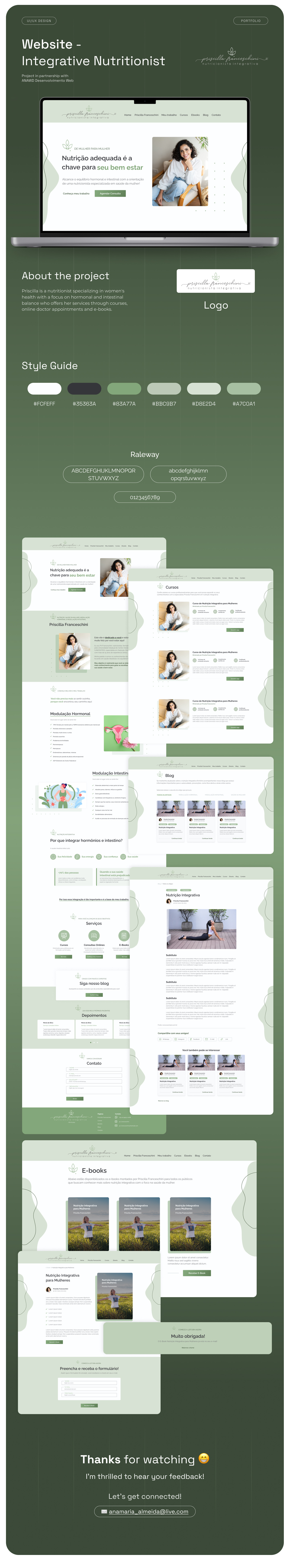 Website - Integrative Nutritionist design figma graphic design health nutricionista ui webdesigner website