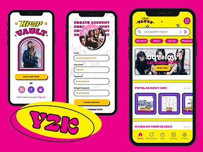 Y2K App animation branding exploration graphic design ui ux design