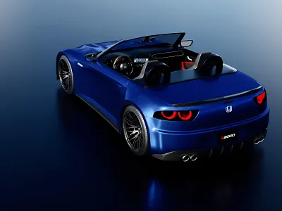 Honda S2000 Concept 3d blender car convertible design honda render